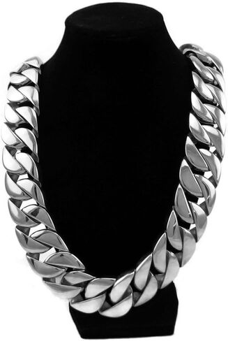 Heavy Chain 30MM Wide Cuban Curb 316L mens Stainless Steel Silver 28 Inch Huge Hip Hop Necklace in Saudi Arabia