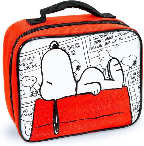 Peanuts Backpack with Lunch Box - Bundle with 16" Backpack Featuring Snoopy, Charlie Brown, More Plus Lunch Box, Water Bottle, Tattoos | Peanuts School Bag for Kids in Kuwait