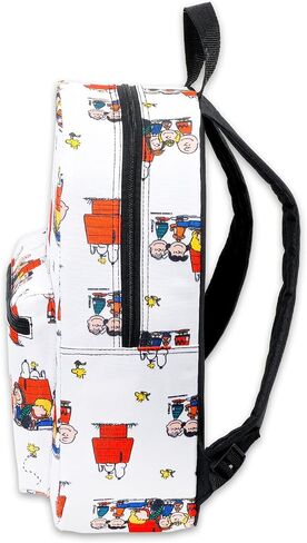 Peanuts Backpack with Lunch Box - Bundle with 16" Backpack Featuring Snoopy, Charlie Brown, More Plus Lunch Box, Water Bottle, Tattoos | Peanuts School Bag for Kids in Kuwait