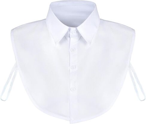 1Pc Fake Collar Detachable Dickey Collar Blouse Fake Half Shirts Faux False Collars for Men Women Formal Wear Graduation Outfits Daily DIY Decoration White in Saudi Arabia