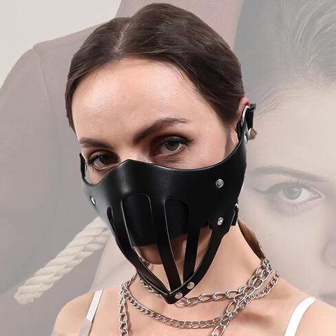 Half Face Steampunk Mask, Black, One Size, Halloween Costume Cosplay Masquerade Party-leather mask,steampunk mask,sexy face mask,sex mask,sexy mask,Erotic mask in Saudi Arabia