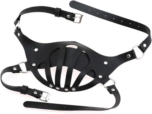 Half Face Steampunk Mask, Black, One Size, Halloween Costume Cosplay Masquerade Party-leather mask,steampunk mask,sexy face mask,sex mask,sexy mask,Erotic mask in Saudi Arabia