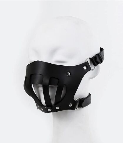 Half Face Steampunk Mask, Black, One Size, Halloween Costume Cosplay Masquerade Party-leather mask,steampunk mask,sexy face mask,sex mask,sexy mask,Erotic mask in Saudi Arabia