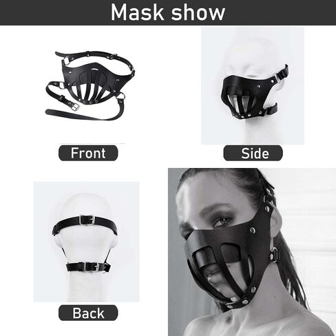 Half Face Steampunk Mask, Black, One Size, Halloween Costume Cosplay Masquerade Party-leather mask,steampunk mask,sexy face mask,sex mask,sexy mask,Erotic mask in Saudi Arabia