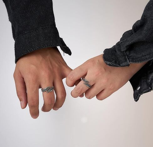 Open Angel Wings Rings for Women, Vintage Adjustable Feather Ring Hypoallergenic Statement Angel Ring Christmas Wing Ring Jewelry Gifts for Women Men in Saudi Arabia