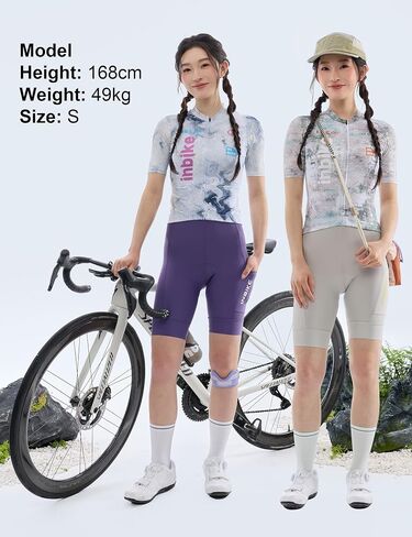 INBIKE المرأة ركوب الدراجات جيرسي تنفس عاكسة المضادة للانزلاق تنحنح سريعة الجافة قصيرة الأكمام الدراجة أعلى لركوب الدراجات على الطرق الجبلية in Kuwait