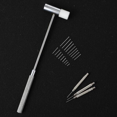 Mabor 360 Pcs Watch Band Pins Replacement Kit, 6-23mm Stainless Steel Link Cotter Pins with Hammer & 3 Punches, Watch Link Removal Tool for Repair in Kuwait