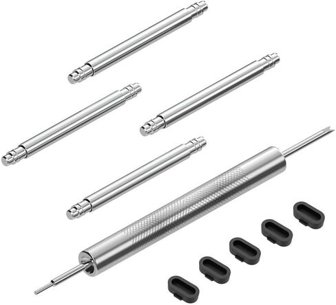 Stainless Steel Watch Band Pins for Garmin Fenix 6S 7S 8S Pro Solar Sapphire Solar AMOLED 20mm Spring Bars(4PCS Spring Pins+Tool+5 Dust Proof Plugs) in Saudi Arabia
