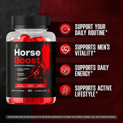 Horse Boost Gummies - Official HorseBoost Gummys Advanced Premium Formula Support Maximum Strength, All Natural Ingredients Vitamins for Overall Health & Wellness, 60 Gummies for 1 Month in Saudi Arabia
