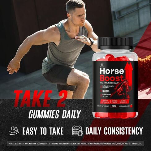 Horse Boost Gummies - Official HorseBoost Gummys Advanced Premium Formula Support Maximum Strength, All Natural Ingredients Vitamins for Overall Health & Wellness, 60 Gummies for 1 Month in Saudi Arabia