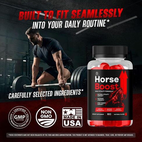 Horse Boost Gummies - Official HorseBoost Gummys Advanced Premium Formula Support Maximum Strength, All Natural Ingredients Vitamins for Overall Health & Wellness, 60 Gummies for 1 Month in Saudi Arabia