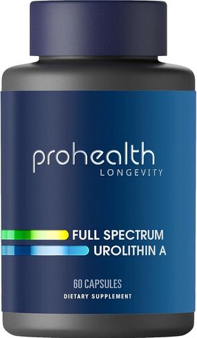 ProHealth Full Spectrum Urolithin A | 60 Capsules | Cellular Support for Healthy Aging | with Pomegranate & Red Grape Extracts | Ultra-Pure, Triple Lab-Tested | Manufactured in the USA in Saudi Arabia