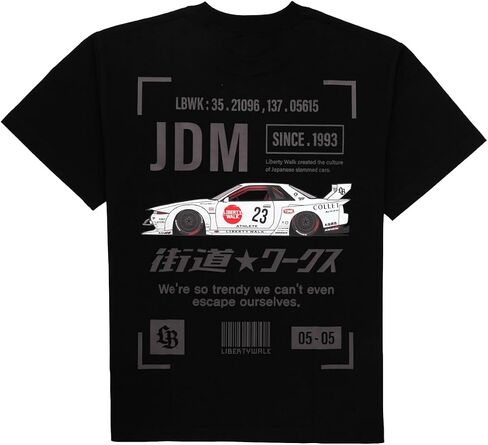 Liberty Walk LBWK Skyline R32 JDM Graphic T-Shirt Black Car Enthusiast Tuner Streetwear Japanese Tuning Car Culture Gift in Saudi Arabia