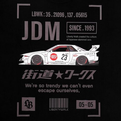Liberty Walk LBWK Skyline R32 JDM Graphic T-Shirt Black Car Enthusiast Tuner Streetwear Japanese Tuning Car Culture Gift in Saudi Arabia
