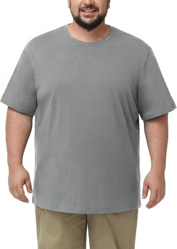 TEZO 3 Pack Men's Big and Tall Shirts for Men XL-5XL Short Sleeve Oversized T-Shirts Classic Relaxed Fit Casual Tee in Saudi Arabia