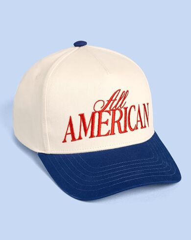 xo، قبعة Fetti All American Trucker | أمريكا 250، وطنية، الرابع من يوليو، حفلة الولايات المتحدة الأمريكية، مطرزة باللون الأحمر والأزرق، سناب باك، الطبخ الصيفي in Kuwait