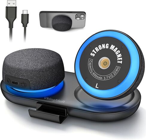Dual Bluetooth Speaker Set with Magnetic Base & Phone Stand - TWS Stereo Sound, 10H Playtime, RGB Music Sync Lights - Bluetooth 5.4 Wireless Speaker for Home Theater, Outdoor,TV Watching, Multi Room in Kuwait