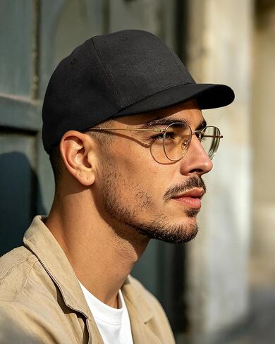 قبعة بيسبول قصيرة الحافة من Croogo للجنسين، قبعات كلاسيكية للرقص الهيب هوب، قبعة Snapback مناسبة لجميع المواسم in Kuwait