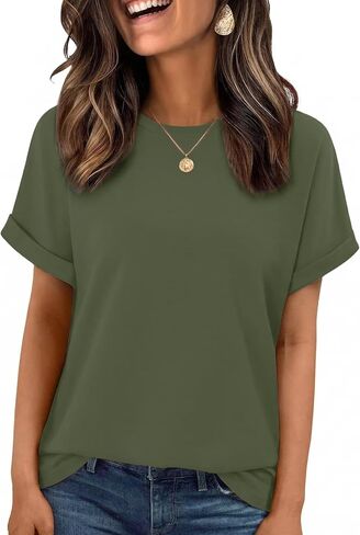 StunShow Women Short Sleeve Shirts Summer Tops Classic Blouses Dressy Casual 2026 in Kuwait