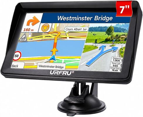 Navigator مقاس 7 بوصات لـ Car Truck RV ، 2025 خرائط غير متصلة بالإنترنت مع تحديثات مجانية مدى الحياة ، شاشة تعمل باللمس SAT ، التوجيه الصوتي ، تنبيهات السرعة وحركة المرور ، توجيه الشاحنة المخصصة in Kuwait