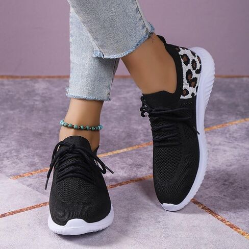 Women's Mesh Slip on Sneaker, Breathable Lightweight Knitted Mesh Sneakers, Casual Walking Shoes Sports Sneaker in Kuwait
