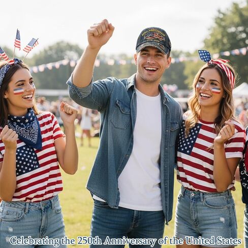 250th Anniversary USA Hat, USA 250th Anniversary Merchandise, 2 Pcs Set with Hat and Keychain for Patriotic Celebrations Adjustable Snapback Design with Embroidered Flag Gray in Saudi Arabia