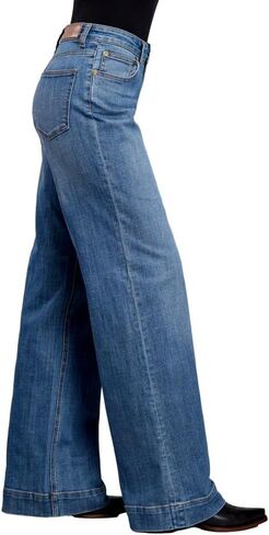 Tin Haul Women's Mid Rise Stella Wide Leg Jeans in Kuwait