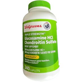 Walgreens Glucosamine Chondroitin Triple Strength 1500 mg Glucosamine HCL 1200 mg Chondroitin - 240 Caplets