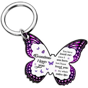 Mother S Day Gifts For Nana Grandma Grandmother Butterflies Keychain Gift From Granddaughter Grandson Grandchild Birthday Christmas Gift For Grandmas Secret Santa Gifts Small Relaxing Gifts For Women