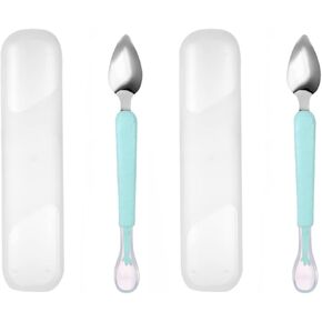 Toddmomy مجموعتان من ملعقة التغذية الأولى للجريب فروت وملاعق الجريب فروت وملعقة تدريب مسننة وملاعق وملعقة تغذية in Kuwait