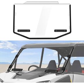 Front Full Windshield for Polaris RZR XP 1000/ XP 4 1000 2024, Hard Coat Poly Windshield Windscreen with Vents for RZR XP 2024 Sport/Premium/Ultimate Accessories, Clear