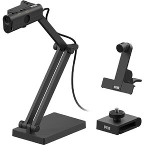 IPEVO P2V Ultra 4K/13MP Object Camera with Full Package, 1cm Super Macro Focus, Handheld, Doc Cam, Built-in Mic with AI Noise Reduction, for Close-up Demo, Teaching, Presentation & Online Meeting