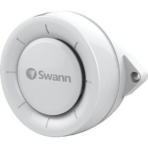 Swann Indoor Siren. Combine Wi-Fi Alert Sensors to Deter Intruders with Loud Siren and Visual Alert. Wi-Fi Connected, AC Powered, Adjustable Volume, Control with App and No Base Required,White