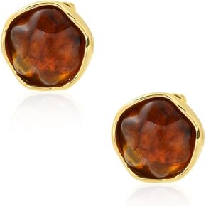 Kiiowana Chunky Pearl Shape Resin Earrings for Women,18K Gold Acrylic Resin Studs,Hypoallergenic Fashion Jewelry,18K Gold Plated Resin Earrings for Girls Gift
