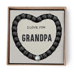 THEMEROL Gifts for Grandpa Birthday Gifts Grandpa Fathers Day Gift Mens Bracelet Grandpa Birthday Card Great Grandpa Gifts Personalized Tiger Eye Bracelet Men Christmas Valentines