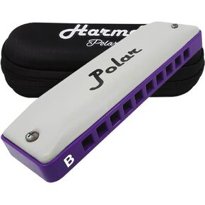 Harmo Polar Diatonic Harmonica Key of A - Harmonic Minor Tuning for Classical, Jazz, Gypsy, Oriental, Lounge and Tango Music, Mouth Organ With Case, Harmonica for Adults, Beginners & Professionals