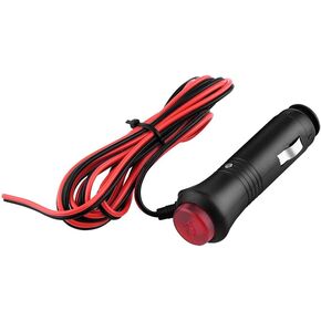 12 Volt Cigarette Lighter Plug, Outlet Extender Power Supplement Car Cigarette Lighter Extension Cable with On Off Switch Button
