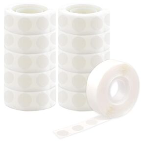 10 Rolls Clear Balloon Glue Point 1000 Pcs Double Sided Balloon Tape Removable Adhesive Dots for Party Wedding Scrapbook Decoration Sticky Dots for Balloons Non Trace Dot Stickers Craft Supplies
