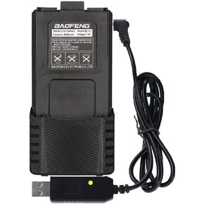 VMUKSAN BL-5 3800mAh Extended Battery with USB Charging Cable for Walkie Talkie Baofeng UV-5R BF-8HP RD-5R UV-5RX3 UV-5RTP UV-5R MK2 MK3X MK5 Plus Two Way Radios Radio Replacement Battery