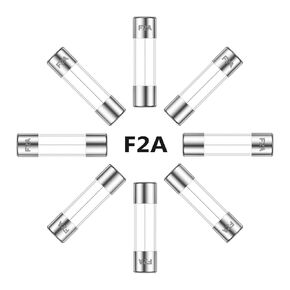 ALLECIN 2A 250V 5x20MM Fast Blow Glass Fuse 2 Amp 250 Volt 0.2 x 0.78 Inch Fast-Acting Tube Fuses F2AL250V (Pack of 50Pcs)