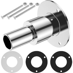Straight Thru Hull Exhaust Skin, Stainless Steel 316 Through Hull Exhaust Skin Fitting for 24mm Tube Pipe Socket Hardware of Diesel Parking heater, for Boat Marine Car Truck (Style B)