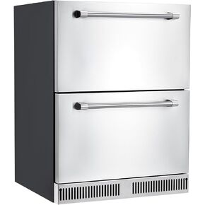 24 inch Undercounter Refrigerator, 5.12 Cu.Ft Outdoor Fridge for Patio, Wine and Beverage Refrigerator, Drawer Refrigerator Under Counter Fridge Ideal for Home and Commercial