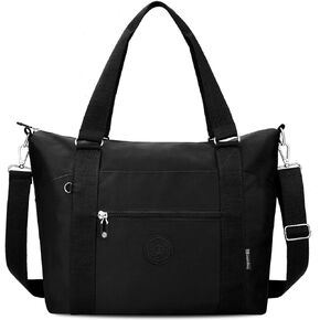 Travel Duffel Bag Gym Bag for Women, Waterproof Nylon Weekender Overnight Bag Personal Item Carry on Bags for Airplanes Hospital Sports Mommy Tote Bag Workout Dance Luggage Bag