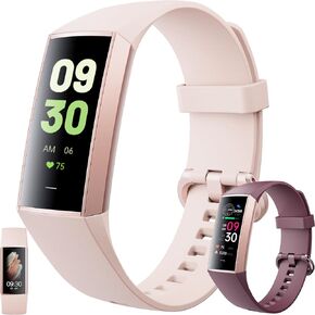 ساعة ذكية AMOLED مقاس 1.1 بوصة لتتبع اللياقة البدنية مع مراقب معدل ضربات القلب، عداد الخطوات، مراقب النوم، تتبع السعرات الحرارية، متتبع النشاط IP68 المقاوم للماء لأجهزة Android iPhones النساء والرجال in Kuwait