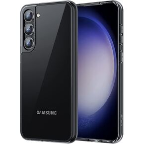 حافظة JETech لهاتف Samsung Galaxy S23 5G 6.1 بوصة، غطاء هاتف واقٍ مقاوم للصدمات غير أصفر اللون، ظهر صلب مضاد للخدش من البولي كربونات (شفاف) in Kuwait