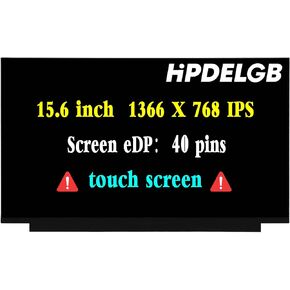 Replacement for HP 15-DY2702DX 15-DY2703DX 15-DY1043DX 15-DY1044NR 15-DY1074NR 15-DY1085NR 192L0UA P/N 5D10T05360 LCD OnCell Touch Screen Display Digitizer 40pins HD 1366x768