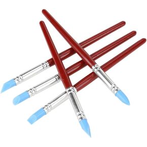 Silicone Clay Sculpting Tool Pen, 5pcs Rubber Tip Paint Color Shaping Wipe Out Carving Pen, Clay Sculpting Carving Pottery Making Tool Pen, for Clay Sculpture Pottery DIY Shaping Carving Tool