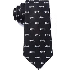 Men's Hipster Nautical Bone Fish Bonefish Novelty Skinny Narrow Tie Necktie in Kuwait