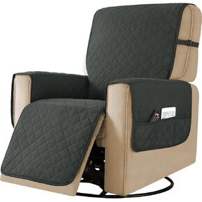 Couch Cover Set Included Sofa and Loveseat Covers Reversible Premium Furniture Protector with Elastic Straps for Dogs Pets(Chocolate,Loveseat&Sofa)