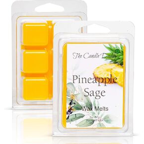 Pineapple Sage - Tropical Herbal Scented Melt- Maximum Scent Wax Cubes/Melts- 1 Pack -2 Ounces- 6 Cubes Gift for Women, Men, BFF, Friend, Wife, Mom, Birthday, Sister, Daughter, Long Lasting Wax Tart